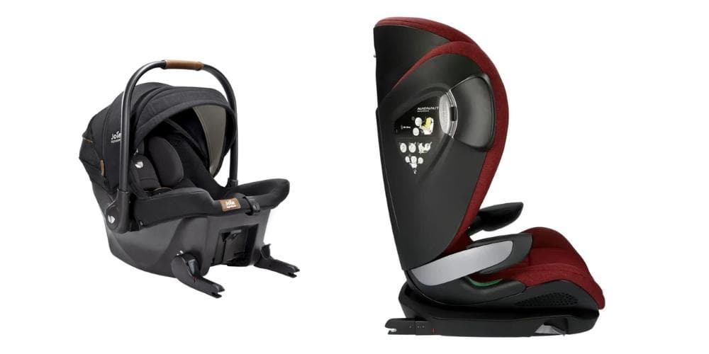 Vajíčko a autosedačka pro větší děti s integrovanými isofix strmeny.