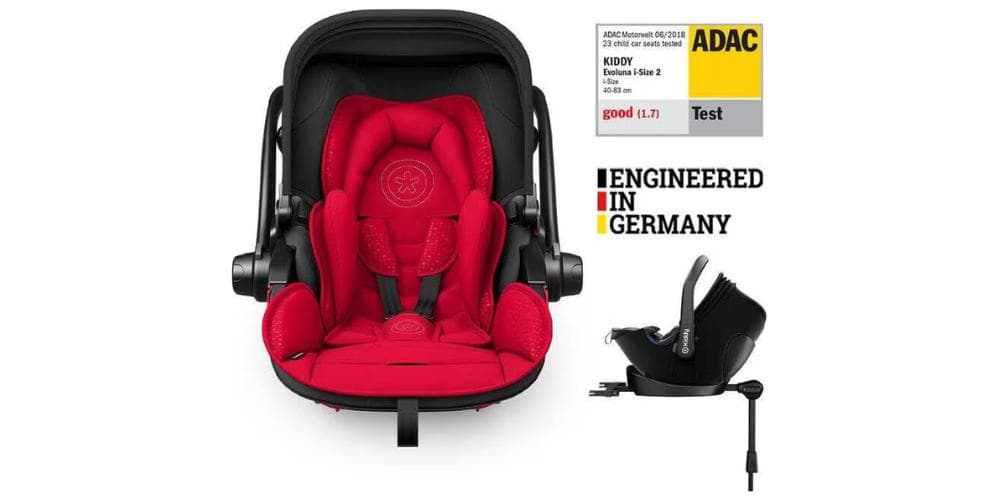 Kiddy Evoluna i-size 2 40-83 cm s výsledkem ADAC testu.